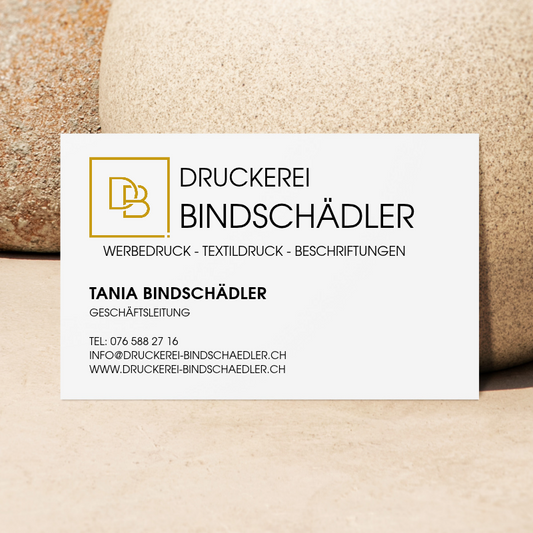Visitenkarten quer 350g/m2 einseitig farbig 90 x 50 mm matt