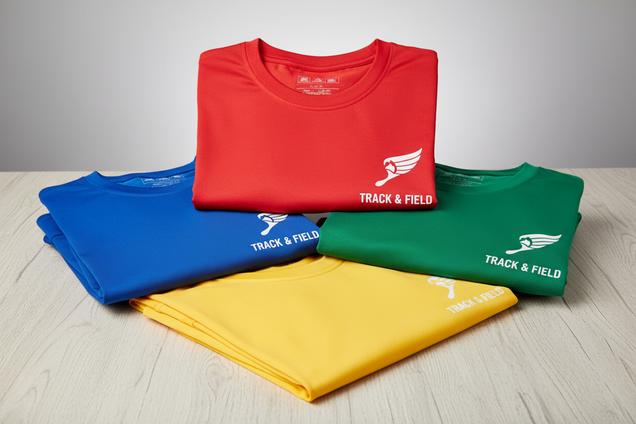 leichtathletik vereins shirts einfarbig